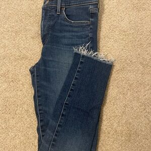 Denim Forum Dark Blue Cropped Jeans